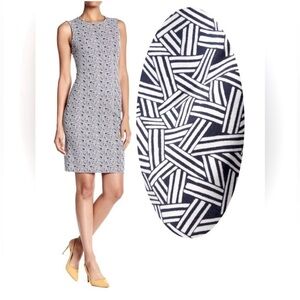 Diane Von Furstenberg DVF Regenna Ribbon Rectangles Stretch Sheath Dress Sz 14